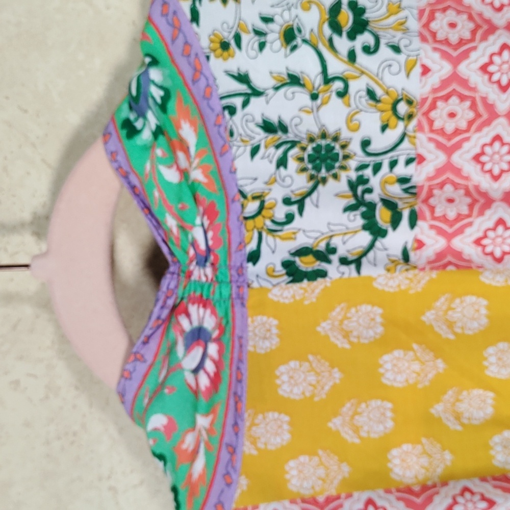 01519 Tolani multi-color patchwork open front jac… - image 8